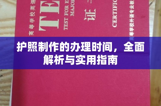 自贡护照制作的办理时间，全面解析与实用指南